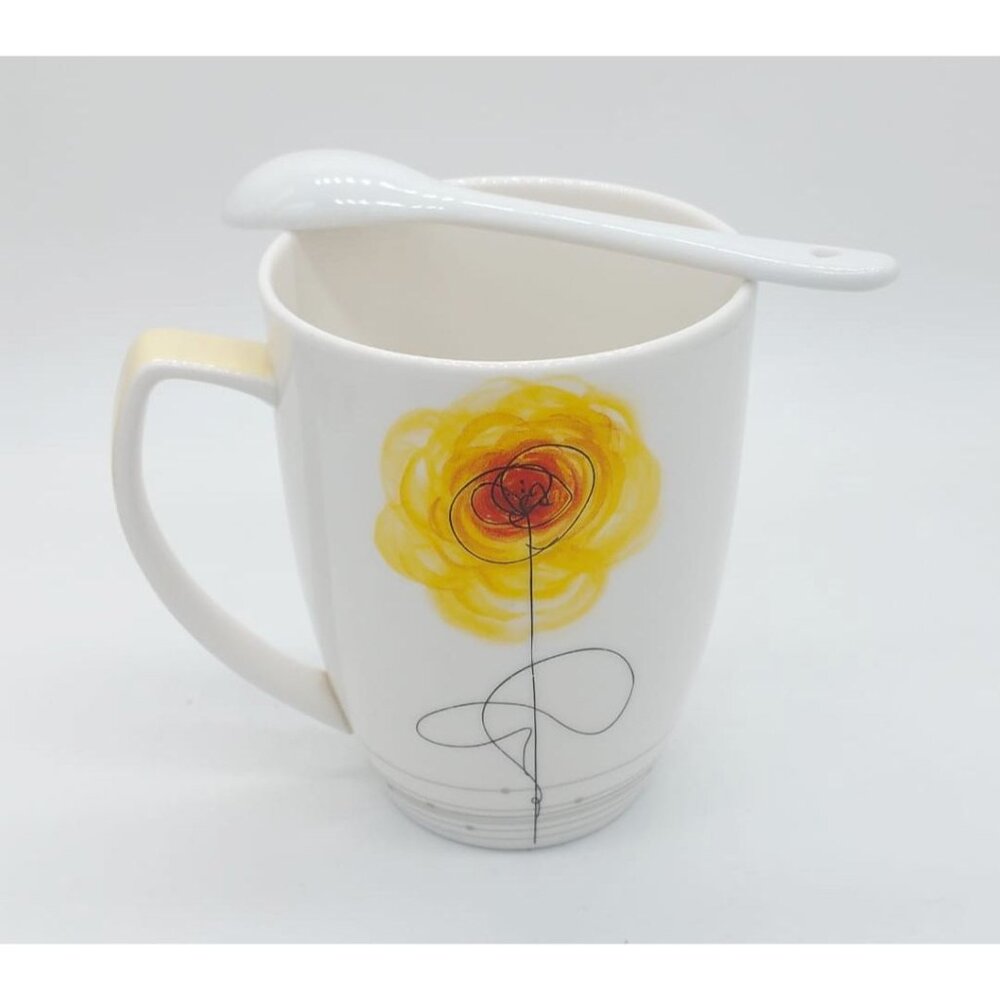 Hankook Fine China Tea Coffee Mug with Spoon